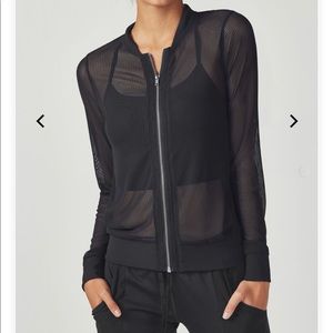 Fabletics mesh bomber jacket